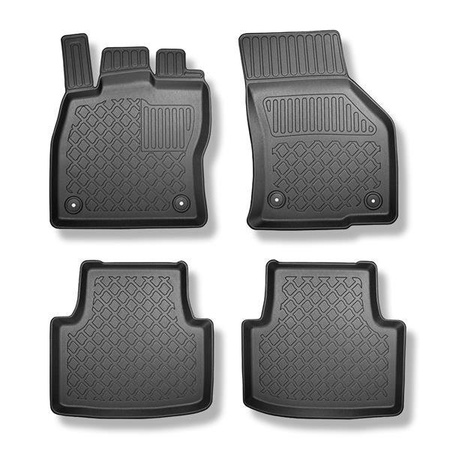 TPE Fußmatten Auto für Volkswagen Passat B8 Limousine (12.2014-12.2021) - schwarz Automatten Autoteppiche - Aristar - Guardliner - Set - 4 St.