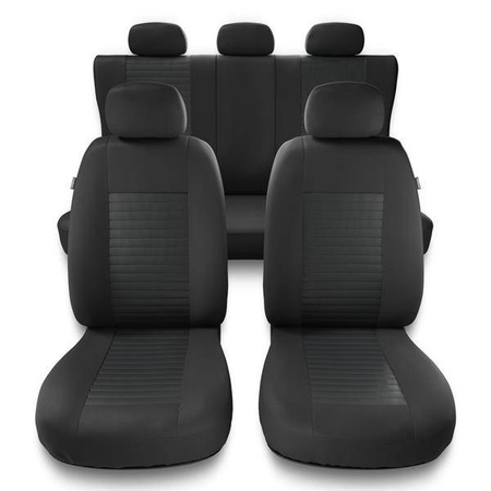 Sitzbezüge Auto für Chevrolet Spark I, II (2005-2019) - Autositzbezüge Universal Schonbezüge für Autositze - Auto-Dekor - Modern - MC-2 (grau)