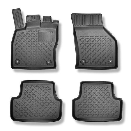 TPE Fußmatten Auto für Volkswagen Golf VII Hatchback (10.2012-12.2019) - schwarz Automatten Autoteppiche - Aristar - Guardliner - Set - 4 St.