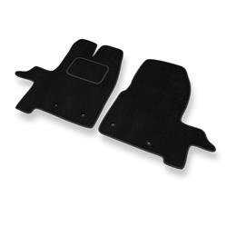 Fußmatten Auto für Ford Transit Custom (2012-2023) - Veloursmatten schwarze Automatten Autoteppiche - DGS Autodywan