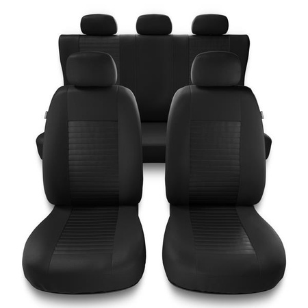 Sitzbezüge Auto für Chevrolet Spark I, II (2005-2019) - Autositzbezüge Universal Schonbezüge für Autositze - Auto-Dekor - Modern - MC-1 (schwarz)