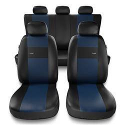 Sitzbezüge Auto für Chevrolet Spark I, II (2005-2019) - Autositzbezüge Universal Schonbezüge für Autositze - Auto-Dekor - X-Line - blau