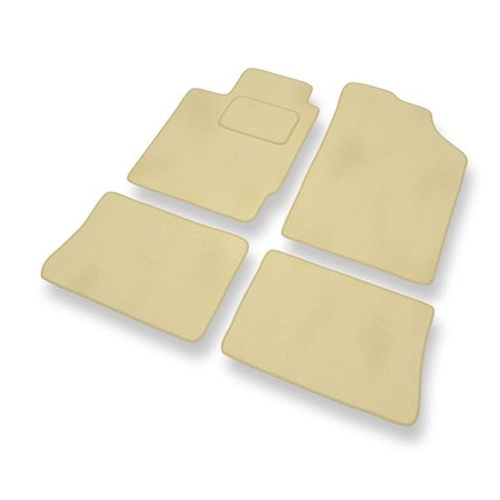 Fußmatten Auto für Renault Thalia I (2001-2008) - Veloursmatten beige Automatten Autoteppiche - DGS Autodywan