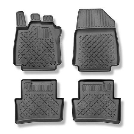 TPE Fußmatten Auto für Renault Clio IV Hatchback (10.2012-08.2019) - schwarz Automatten Autoteppiche - Aristar - Guardliner - Set - 4 St.