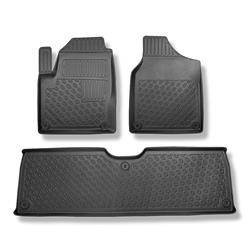 TPE Fußmatten Auto für Ford Galaxy I MPV (1995-05.2006) - schwarz Automatten Autoteppiche - Aristar - Cool liner - 5 oder 7 Sitze; ohne dritte Sitzreihe - Set - 3 St.