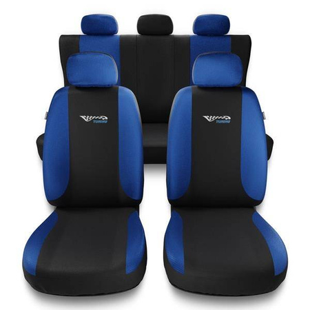 Sitzbezüge Auto für Chevrolet Spark I, II (2005-2019) - Autositzbezüge Universal Schonbezüge für Autositze - Auto-Dekor - Tuning - blau