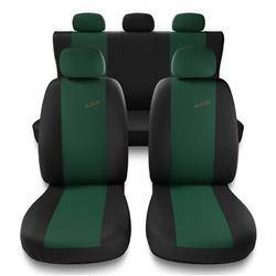 Sitzbezüge Auto für Chevrolet Spark I, II (2005-2019) - Autositzbezüge Universal Schonbezüge für Autositze - Auto-Dekor - XR - grün