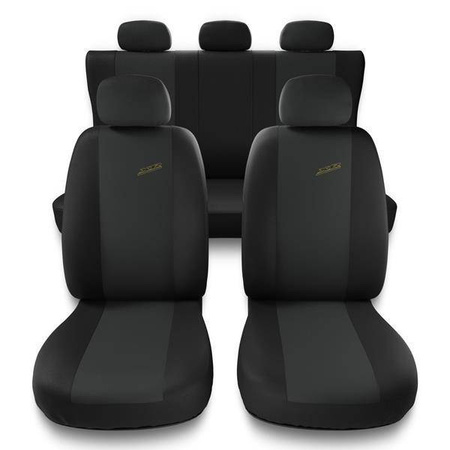 Sitzbezüge Auto für Alfa Romeo 145 (1994-2000) - Autositzbezüge Universal Schonbezüge für Autositze - Auto-Dekor - XR - dunkelgrau