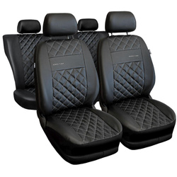 Sitzbezüge Auto für Daewoo Lanos (2004-2008) - Autositzbezüge Universal Schonbezüge für Autositze - Auto-Dekor - Perfect Line - silbern