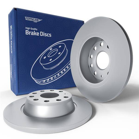2x Bremsscheiben für Audi A3 8P Hatchback, Cabriolet, Sportback (2003-2013) - voll - 272mm - Tomex - TX 72-45 (Hinterachse)
