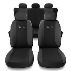 Sitzbezüge Auto für Chevrolet Spark I, II (2005-2019) - Autositzbezüge Universal Schonbezüge für Autositze - Auto-Dekor - Tuning - dunkelgrau