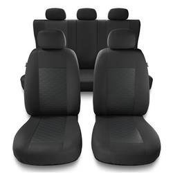 Sitzbezüge Auto für Chevrolet Spark I, II (2005-2019) - Autositzbezüge Universal Schonbezüge für Autositze - Auto-Dekor - Modern - MP-2 (grau)