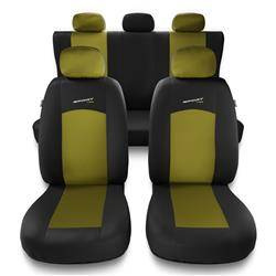 Sitzbezüge Auto für Chevrolet Spark I, II (2005-2019) - Autositzbezüge Universal Schonbezüge für Autositze - Auto-Dekor - Sport Line - gelb