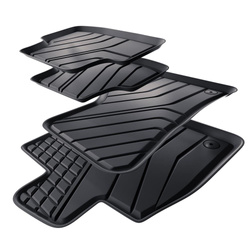 TPE Fußmatten Auto für Seat Leon III Hatchback, Sportstourer (2013-2020) - schwarz Automatten Autoteppiche - Amal Plast - SPART line - Set - 4 St.