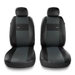 Sitzbezüge Auto für Chevrolet Spark I, II (2005-2019) - Vordersitze Autositzbezüge Set Universal Schonbezüge - Auto-Dekor - X-Line 1+1 - grau