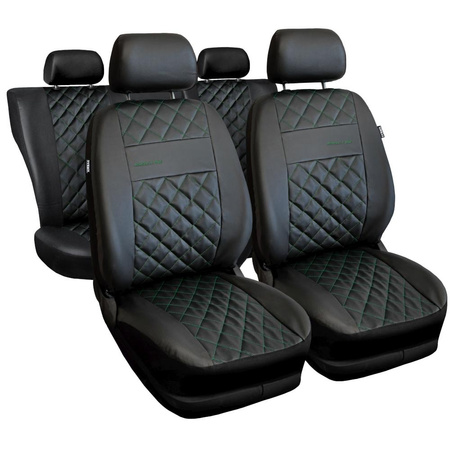 Sitzbezüge Auto für Fiat Cinquecento (1991-1998) - Autositzbezüge Universal Schonbezüge für Autositze - Auto-Dekor - Perfect Line - grün