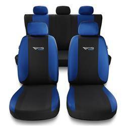 Sitzbezüge Auto für Fiat Cinquecento (1991-1998) - Autositzbezüge Universal Schonbezüge für Autositze - Auto-Dekor - Tuning - blau